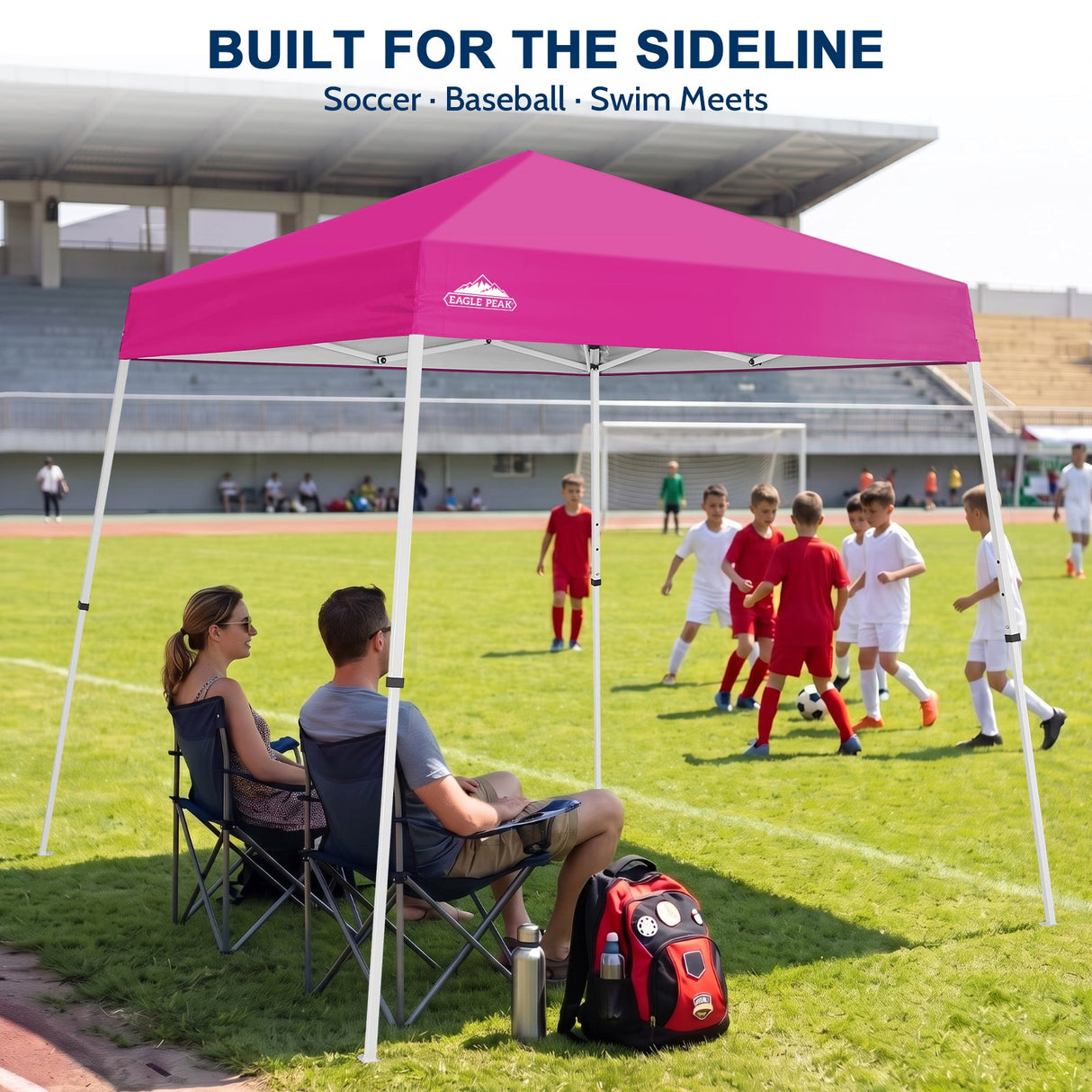 8x8 Slant Leg Pop-up Canopy Tent, Shelter 8x8 Base 6x6 Top - Eagle Peak®