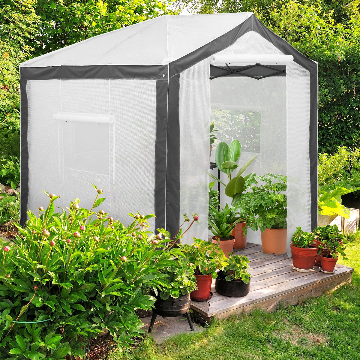 8x8 Walk In Pop Up Greenhouse - Eagle Peak®