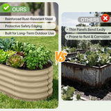 9 in 1 Modular 17in Customizable Elevated Raised Garden Bed, Olive Green - Eagle Peak®