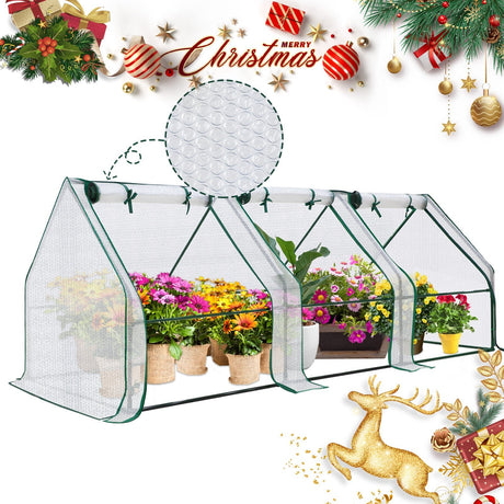 96"x36"x36" Bubble Film Cover Mini Tunnel Greenhouse - Eagle Peak Custom Canopy Tent