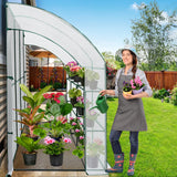 9.9x4.9x7.1 Outdoor Lean to Walk - in Greenhouse with Shelf - Eagle Peak Custom Canopy Tent