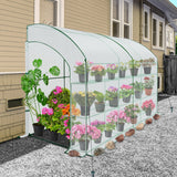 9.9x4.9x7.1 Outdoor Lean to Walk - in Greenhouse with Shelf - Eagle Peak Custom Canopy Tent