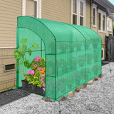 9.9x4.9x7.1 Outdoor Lean to Walk - in Greenhouse with Shelf - Eagle Peak Custom Canopy Tent