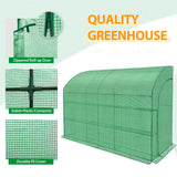 9.9x4.9x7.1 Outdoor Lean to Walk - in Greenhouse with Shelf - Eagle Peak