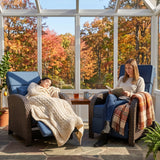 Outdoor Wicker Recliner Chair with Footrest