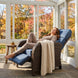Outdoor Wicker Recliner Chair with Footrest