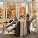 Outdoor Wicker Recliner Chair with Footrest