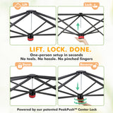 6x6/ 6x8/ 8x8/ 10x10 Pop Up Walk In Greenhouse, Easy Setup, Gable Roof
