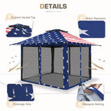 EAGLE PEAK 13x13 Pop Up Gazebo w/ Mosquito Netting - Eagle Peak Canopy and Outdoor Products