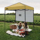 6x4 ft Instant Pop Up Canopy with Adjustable Sun Wall