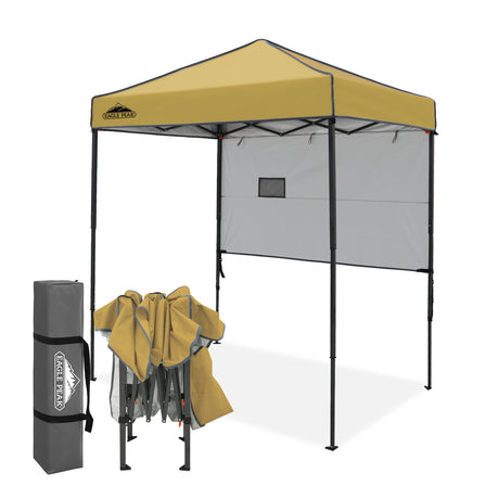 6x4 ft Instant Pop Up Canopy with Adjustable Sun Wall