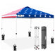 EAGLE PEAK E100/O100 Easy Setup 10x10 Straight Leg Pop Up Canopy Tent with 100 Sqft of Shade