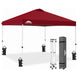 EAGLE PEAK E100/O100 Easy Setup 10x10 Straight Leg Pop Up Canopy Tent with 100 Sqft of Shade