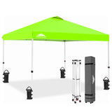 EAGLE PEAK E100/O100 Easy Setup 10x10 Straight Leg Pop Up Canopy Tent with 100 Sqft of Shade