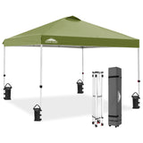 EAGLE PEAK E100/O100 Easy Setup 10x10 Straight Leg Pop Up Canopy Tent with 100 Sqft of Shade