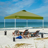 Easy Setup Straight Leg 10x10 Pop Up Canopy Tent w/ 100 sqft of Shade