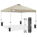 EAGLE PEAK E100/O100 Easy Setup 10x10 Straight Leg Pop Up Canopy Tent with 100 Sqft of Shade