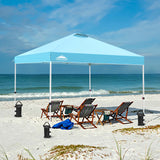 EAGLE PEAK E100/O100 Easy Setup 10x10 Straight Leg Pop Up Canopy Tent with 100 Sqft of Shade