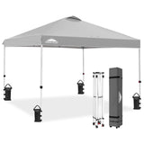 EAGLE PEAK E100/O100 Easy Setup 10x10 Straight Leg Pop Up Canopy Tent with 100 Sqft of Shade