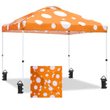 EAGLE PEAK E100/O100 Easy Setup 10x10 Straight Leg Pop Up Canopy Tent with Graphix Top