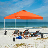 Easy Setup Straight Leg 10x10 Pop Up Canopy Tent w/ 100 sqft of Shade