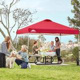 EAGLE PEAK E100/O100 Easy Setup 10x10 Straight Leg Pop Up Canopy Tent with 100 Sqft of Shade