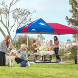 EAGLE PEAK E100/O100 Easy Setup 10x10 Straight Leg Pop Up Canopy Tent with 100 Sqft of Shade