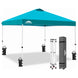 EAGLE PEAK E100/O100 Easy Setup 10x10 Straight Leg Pop Up Canopy Tent with 100 Sqft of Shade