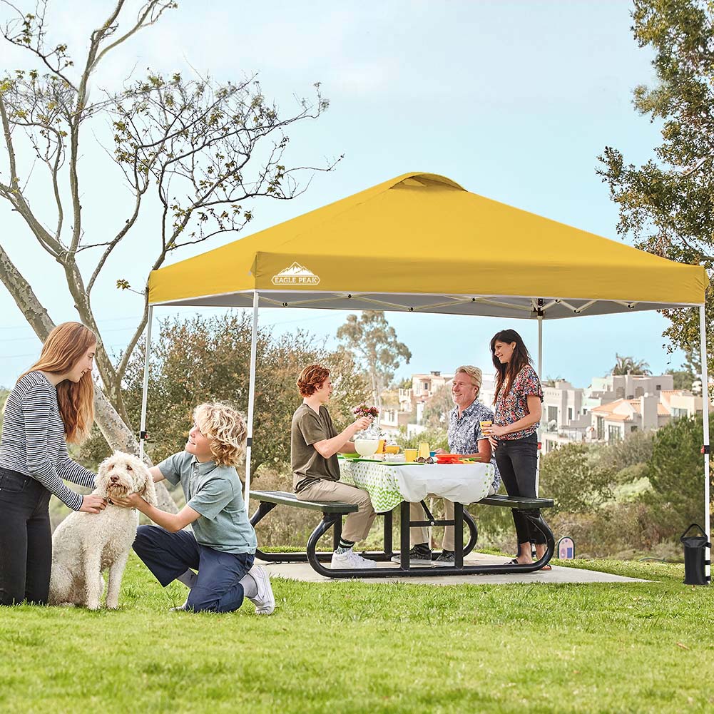 Easy Setup Straight Leg 10x10 Pop Up Canopy Tent w/ 100 sqft of Shade