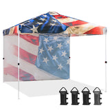 EAGLE PEAK 10x10 Commercial Pop up Canopy Tent with One Detachable Sidewall