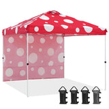 EAGLE PEAK 10x10 Commercial Pop up Canopy Tent with One Detachable Sidewall