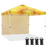 EAGLE PEAK 10x10 Commercial Pop up Canopy Tent with One Detachable Sidewall