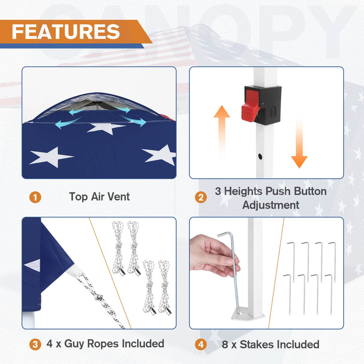 EAGLE PEAK 10x10 Commercial Pop up Canopy Tent with One Detachable Sidewall