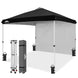 EAGLE PEAK 10x10 Commercial Pop up Canopy Tent with One Detachable Sidewall