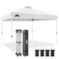 Pop Up Canopy Tent with Wheeled Carry Bag, 8 Stakes, 4 Ropes, 4 Weight Bags, 12x12 ft - Eagle Peak Custom Canopy Tent