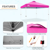 EAGLE PEAK 12x12 Pop Up Canopy Tent Instant Outdoor Canopy Easy Set - up Straight Leg Folding Shelter with Wheeled Bag, 8 Stakes, 4 Sand Bags, and 4 Ropes - Eagle Peak Canopy and Outdoor Products