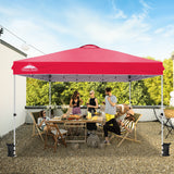 Pop Up Canopy Tent with Wheeled Carry Bag, 8 Stakes, 4 Ropes, 4 Weight Bags, 12x12 ft - Eagle Peak Custom Canopy Tent