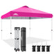 Pop Up Canopy Tent with Wheeled Carry Bag, 8 Stakes, 4 Ropes, 4 Weight Bags, 12x12 ft - Eagle Peak Custom Canopy Tent