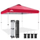 EAGLE PEAK 12x12 Pop Up Canopy Tent Instant Outdoor Canopy Easy Set - up Straight Leg Folding Shelter with Wheeled Bag, 8 Stakes, 4 Sand Bags, and 4 Ropes - Eagle Peak Canopy and Outdoor Products