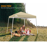 EAGLE PEAK Slant Leg Pop up Canopy Tent, 10x10 Base 8x8 Top