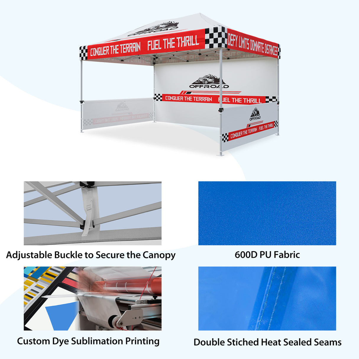 EAGLE PEAK 40mm Hex Leg Aluminum Commercial Custom Canopy Tent 10x15  - CLICK TO CONFIGURE - Package Prices Start at $999.00