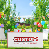 Fitted Table Cloth Cover with Your Business Logo and Design, 4/6/8ft