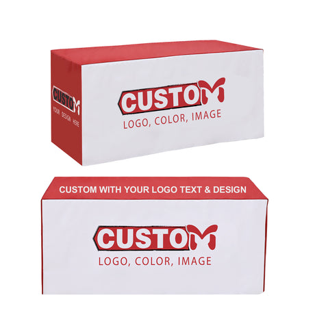 Fitted Table Cloth Cover with Your Business Logo and Design, 4/6/8ft
