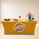 Custom Printed Stretch Table Cover with Your Logo and Design, 4/6/8ft