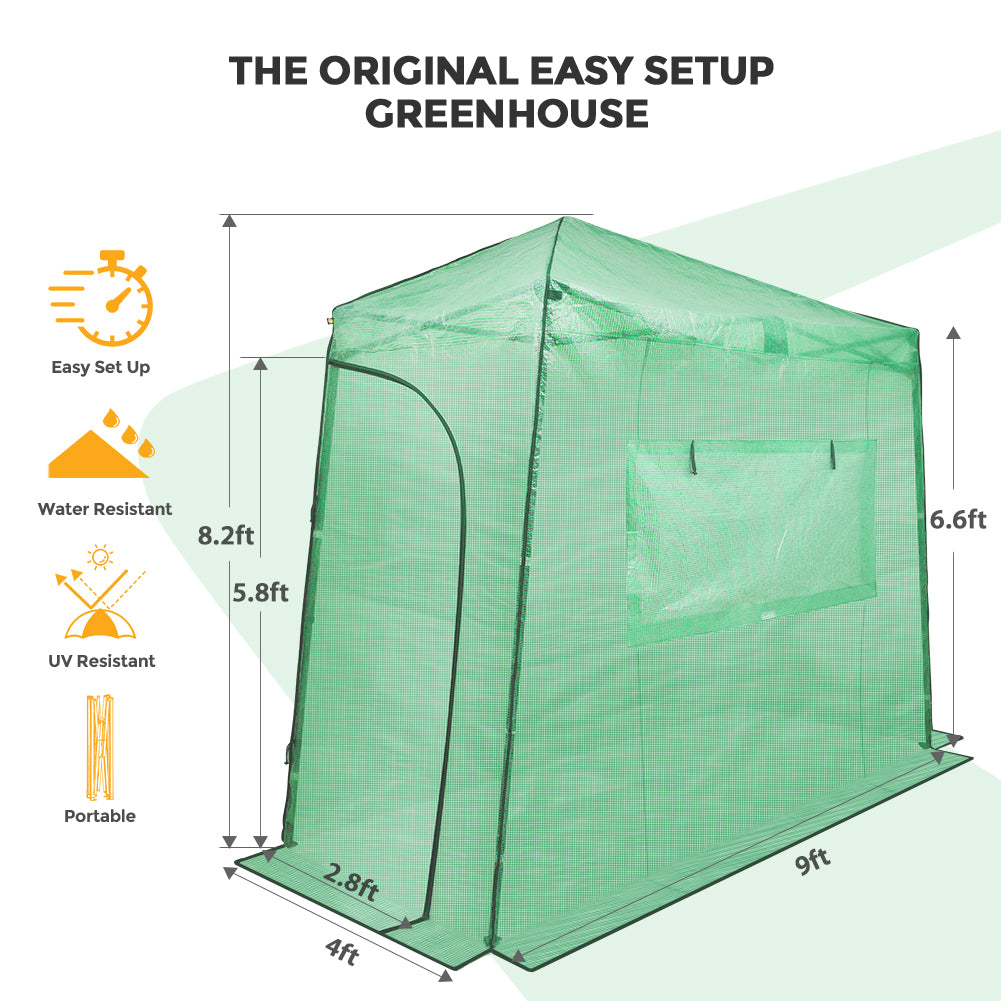 Easy Setup Instant 9x4 Pop Up Greenhouse