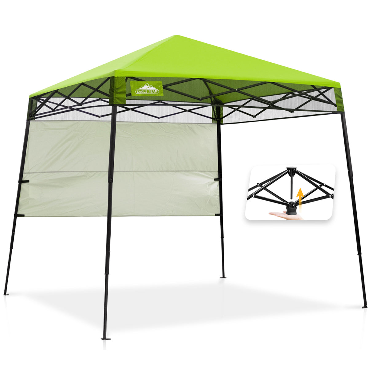 8x8 Pop Up Canopy Tent with Sidewall,8x8 Base 6x6 Top