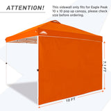 Canopy SunWall for E100 10x10 Straight Leg Pop Up Canopy, 1 Sidewall - Eagle Peak Custom Canopy Tent