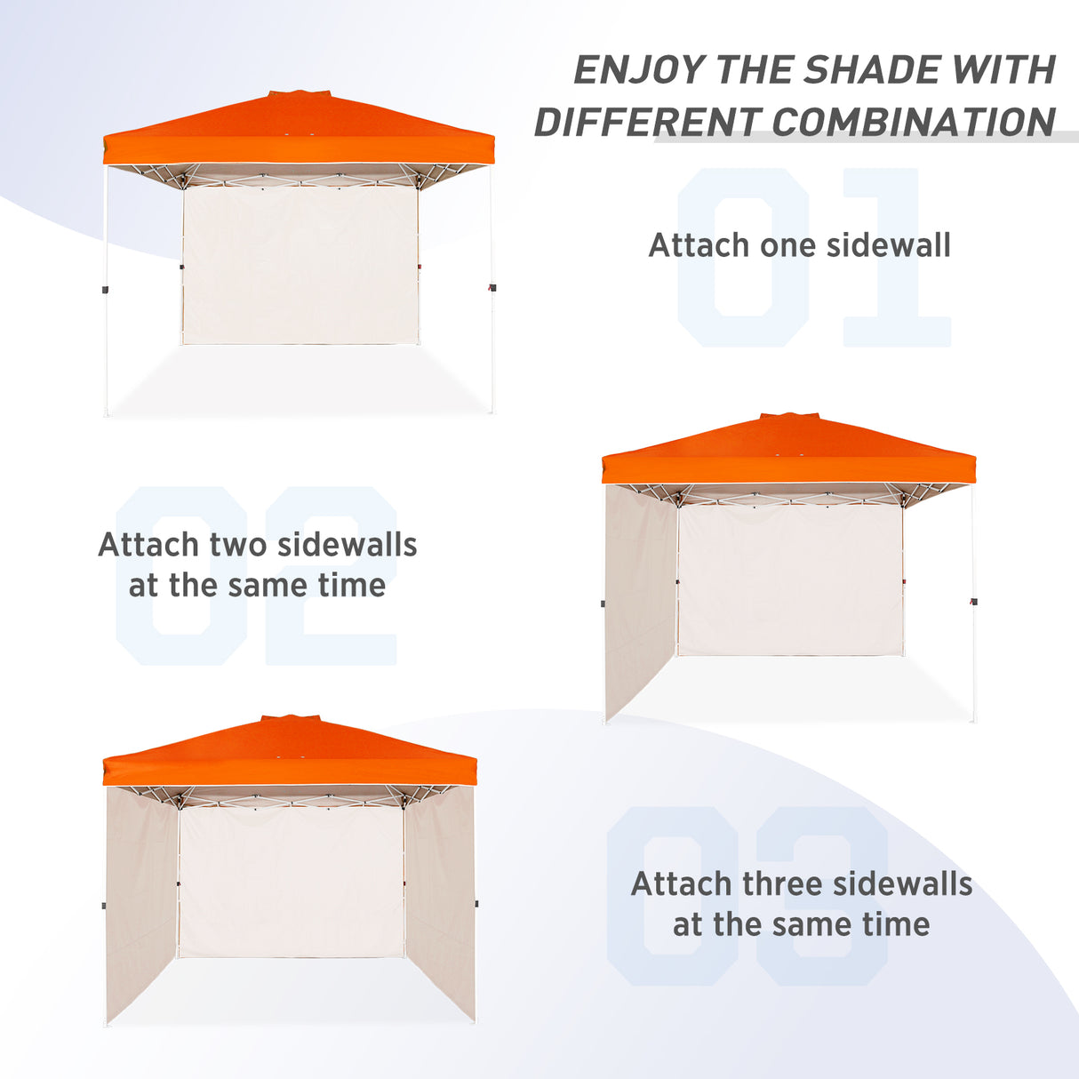 Canopy SunWall for E100 10x10 Straight Leg Pop Up Canopy, 1 Sidewall - Eagle Peak Custom Canopy Tent