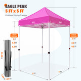 5x5 Pop Up Canopy Tent Instant Straight Leg  Outdoor Canopy Easy Set-up