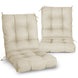 Tufted Outdoor/Indoor Seat/Back Chair Cushion, Set of 2, 42'' x 21''